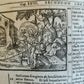 1602 BIBLE in LATIN ILLUSTRATED w/ MAP & NUMEROUS WOODCUTS antique