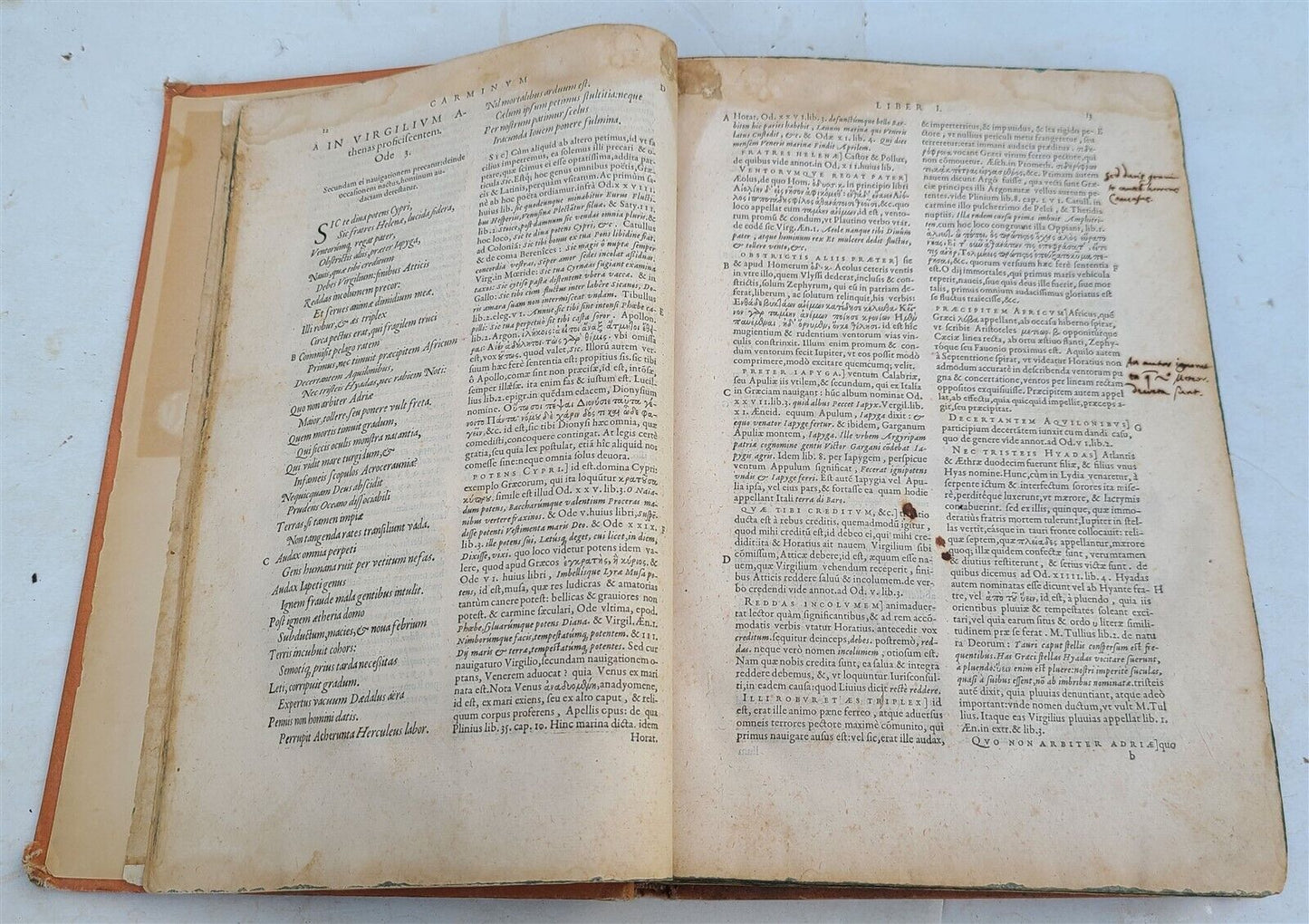 1567 HORACE POETRY antique FOLIO in LATIN 16th century