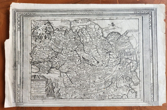 1715 GRANDE TARTARIE CENTRAL ASIA RUSSIA KAZAKHSTAN UZBEKISTAN CHINA antique MAP