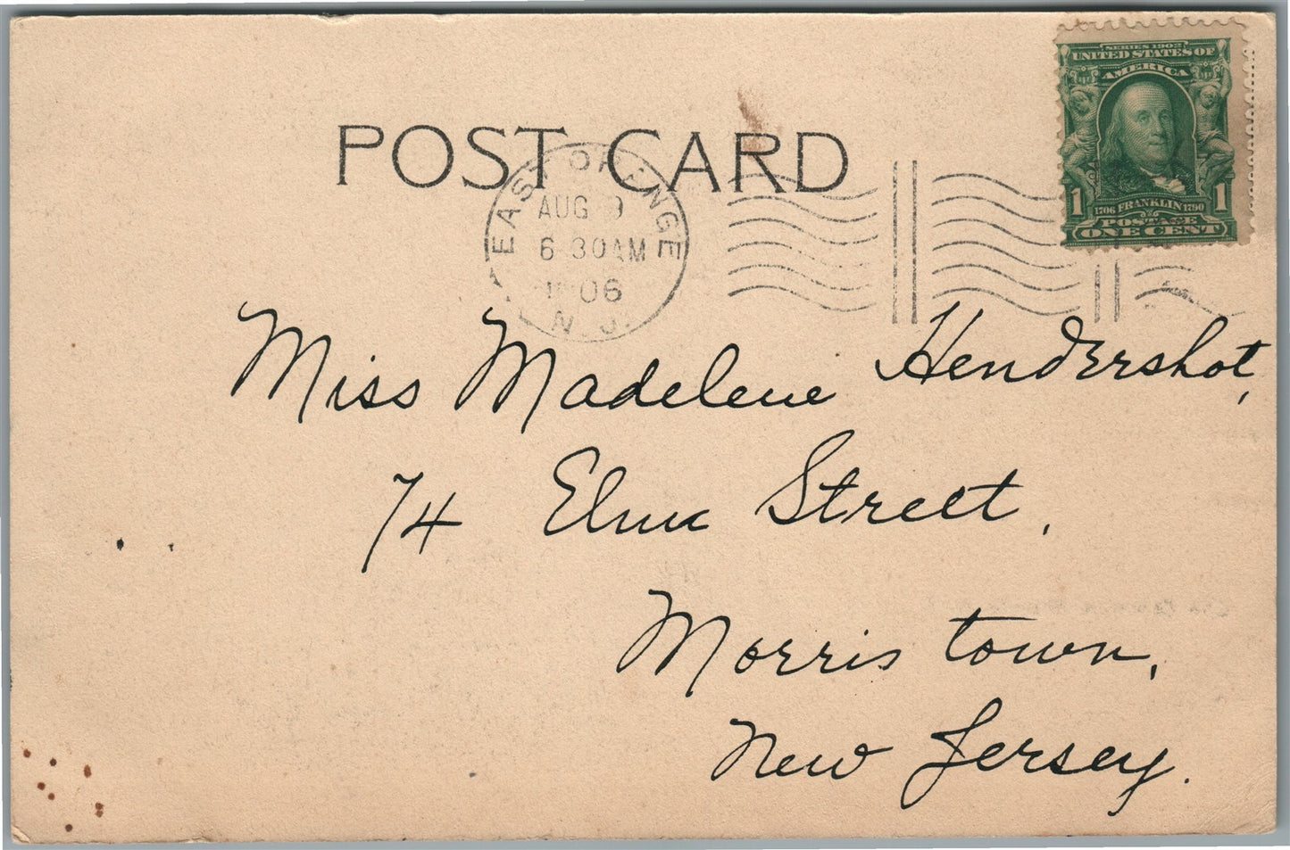 ORANGE NJ THE COMMON ANTIQUE POSTCARD