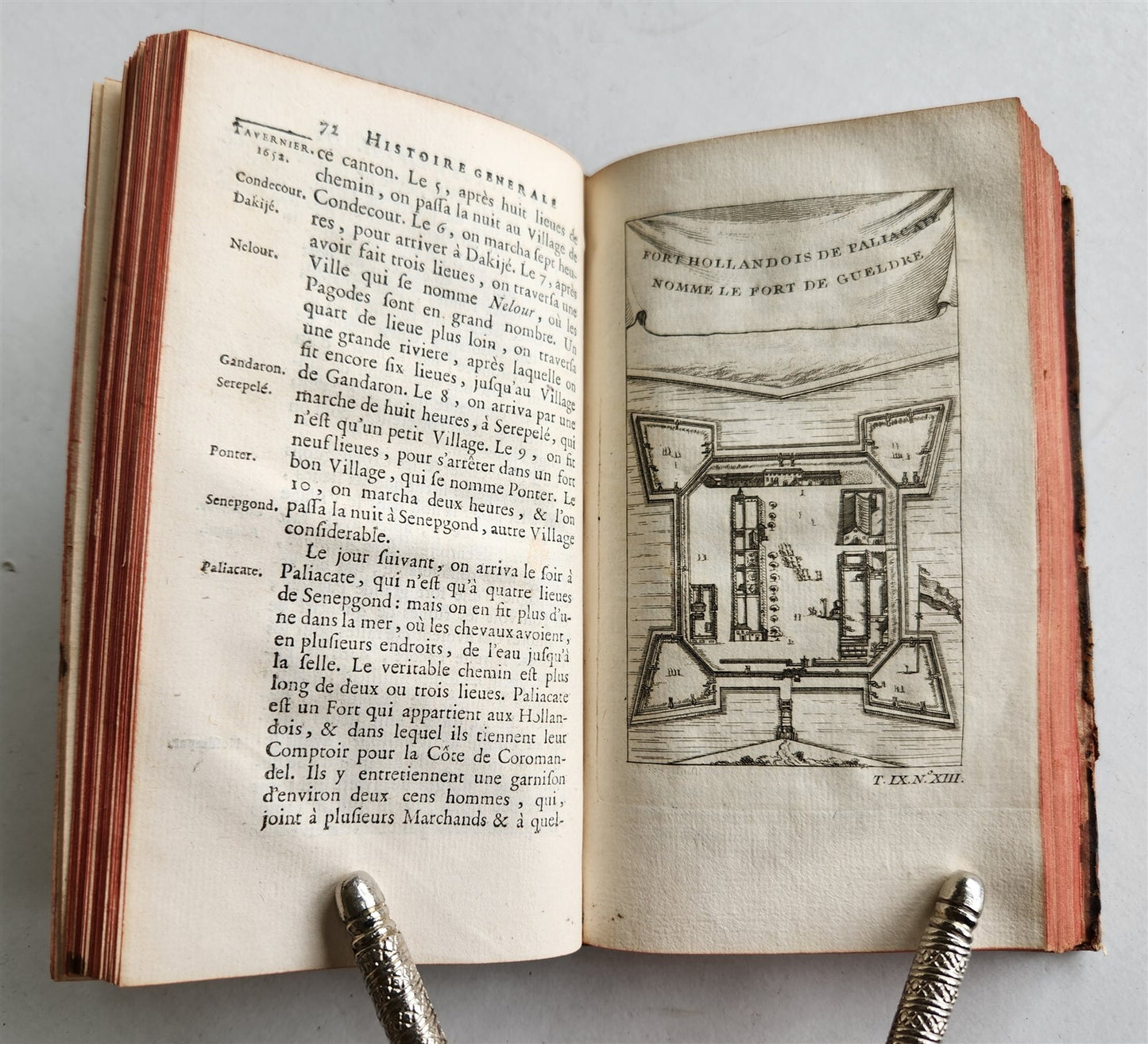 1751 HISTOIRE des VOYAGES VOL. 36 antique illustrated TRAVELS to INDIA