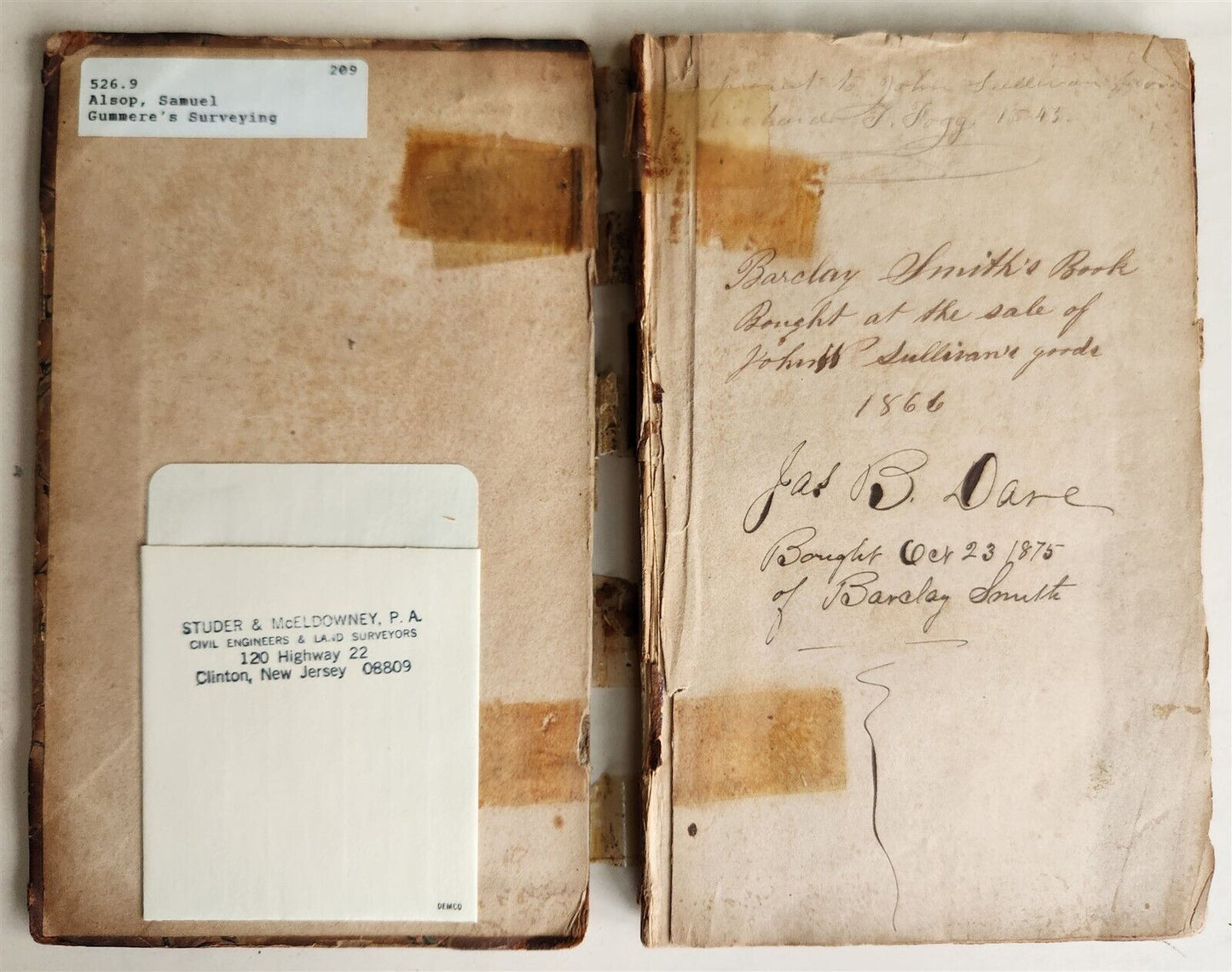 1837 COMPLETE KEY to GUMMERE'S SURVEYING by SAMUEL ALSOP antique PHILADELPHIA