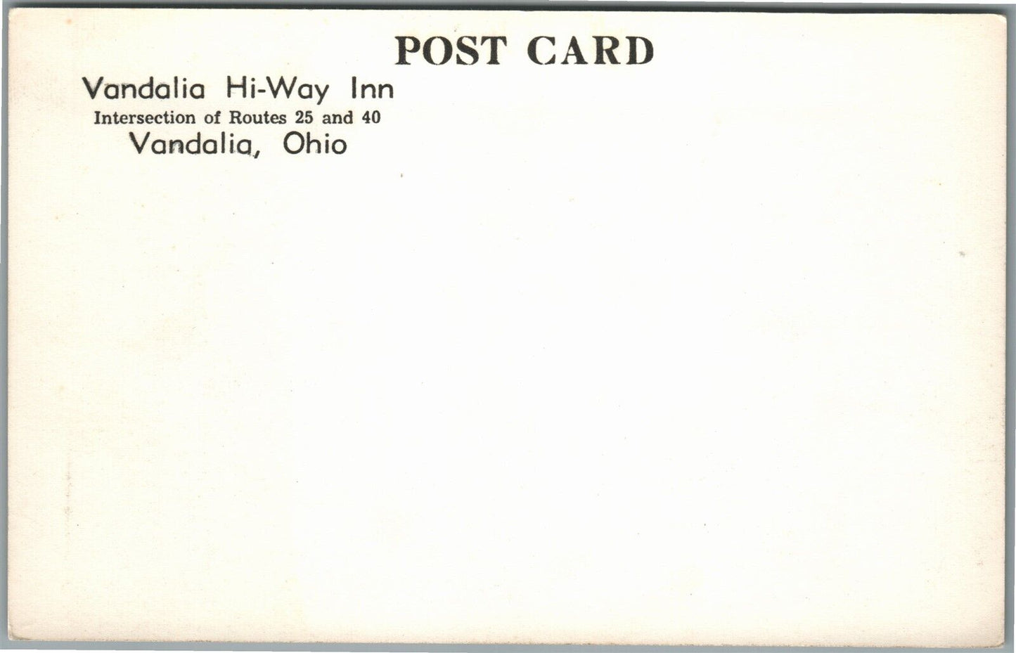 VANDALIA OH HI-WAY INN TRAPS VINTAGE REAL PHOTO POSTCARD RPPC