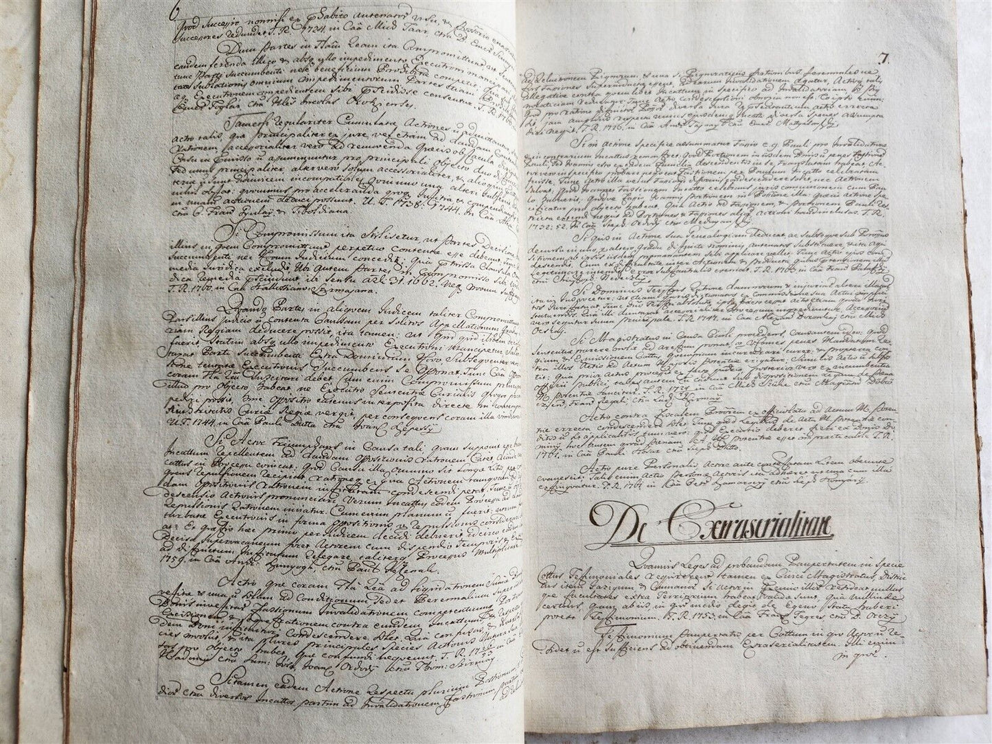 1769 LAW MANUSCRIPT in LATIN antique FOLIO 200 pages COURT DECISIONS