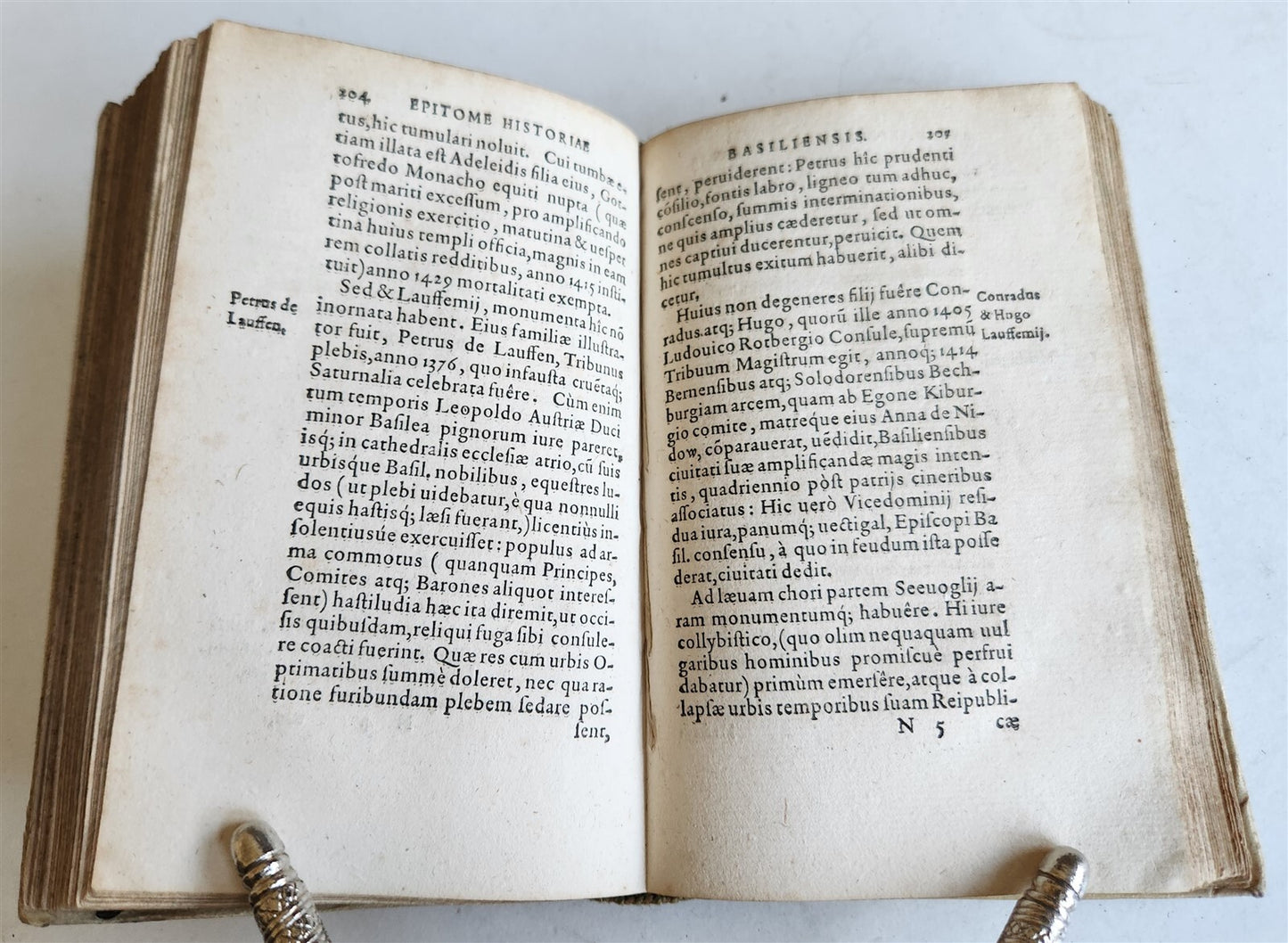 1577 HISTORY of BASEL SWITZERLAND antique Epitome historiae Basiliensis VELLUM