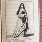 1755 ILLUSTRATED COSTUME HISTORY of MONKS & KNIGHTS for both sexes antique