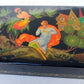 1970 RUSSIAN PALEKH SCHOOL SIGNED LACQUER BOX vintage FIRE BIRD FAIRY TALE