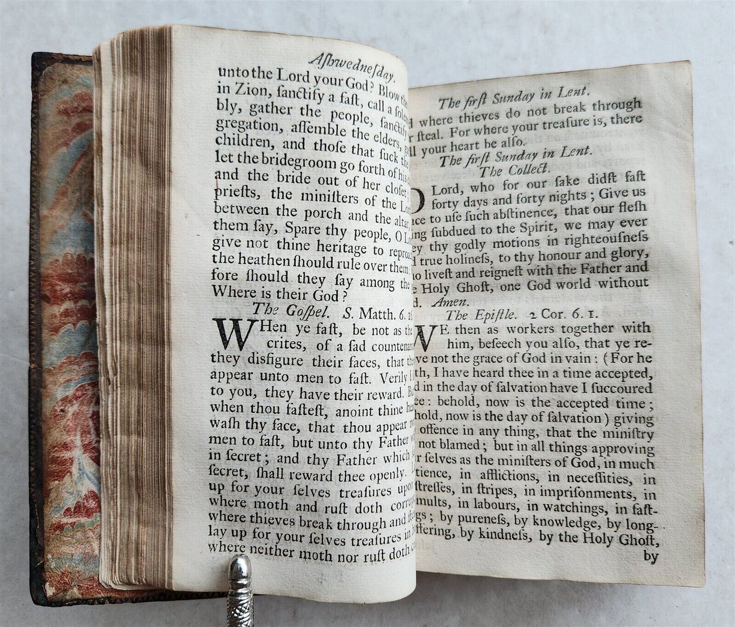 1753 BOOK of COMMON PRAYER w/ PSALTER in ENGLISH antique