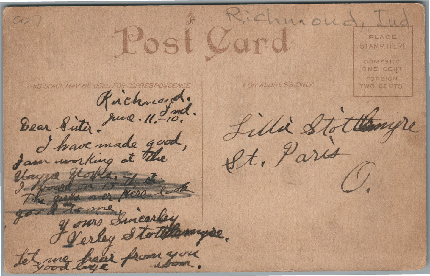 RICHMOND IN MAIN STREET FALL FESTIVAL PARADE ANTIQUE POSTCARD