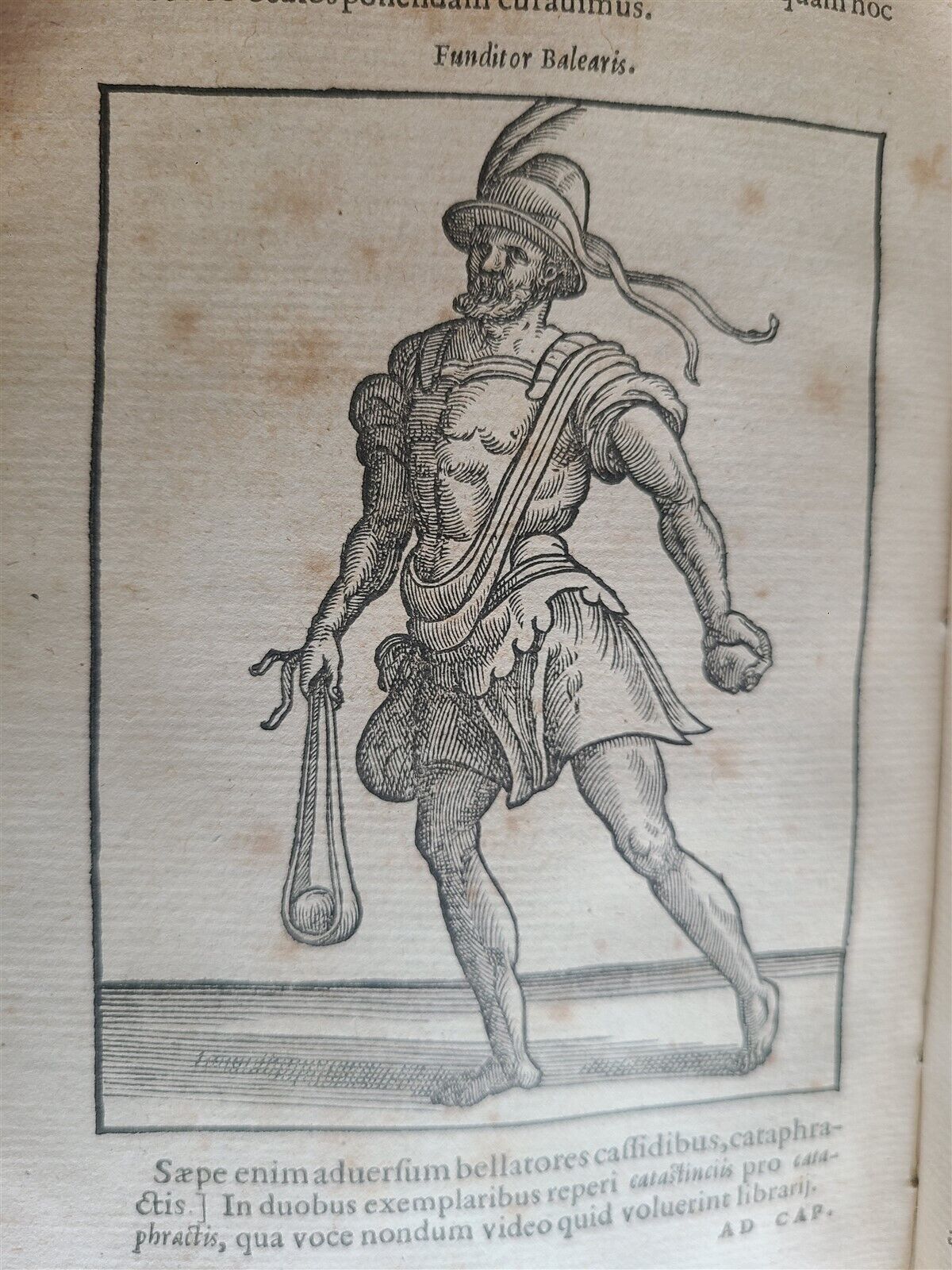 1592 MILITARY HISTORY FULLY ILLUSTRATED antique PLANTIN De re militari libri IV