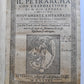 1581 IL PETRARCA COM L'ESPOSITIONE di M. Gio Andrea Gesualdo antique 16th CENT.