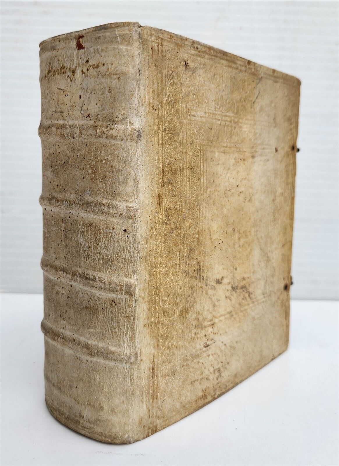 1700 CONCIO TERGEMINA by PHILIPO HARTUNG antique PIGSKIN BINDING