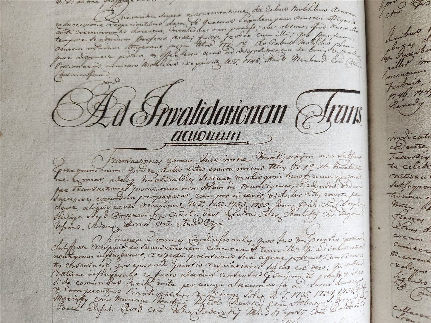 1769 LAW MANUSCRIPT in LATIN antique FOLIO 200 pages COURT DECISIONS