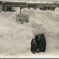 PITTSFIELD MA 1915 WINTER STREET SCENE w/ KIDS ANTIQUE REAL PHOTO POSTCARD RPPC