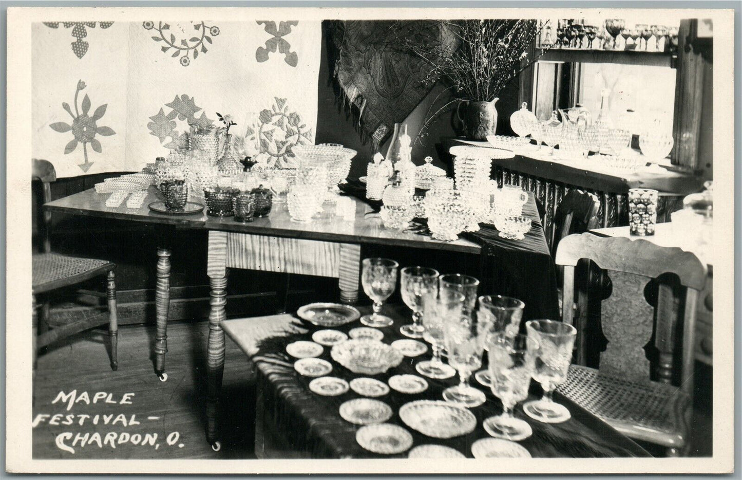 CHARDON OH MAPLE FESTIVAL VINTAGE REAL PHOTO POSTCARD RPPC