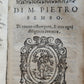 1586 IMPORTANT ITALIAN RENAISSANCE WORKS antique VELLUM Bembo Sansoiuno Ariosto