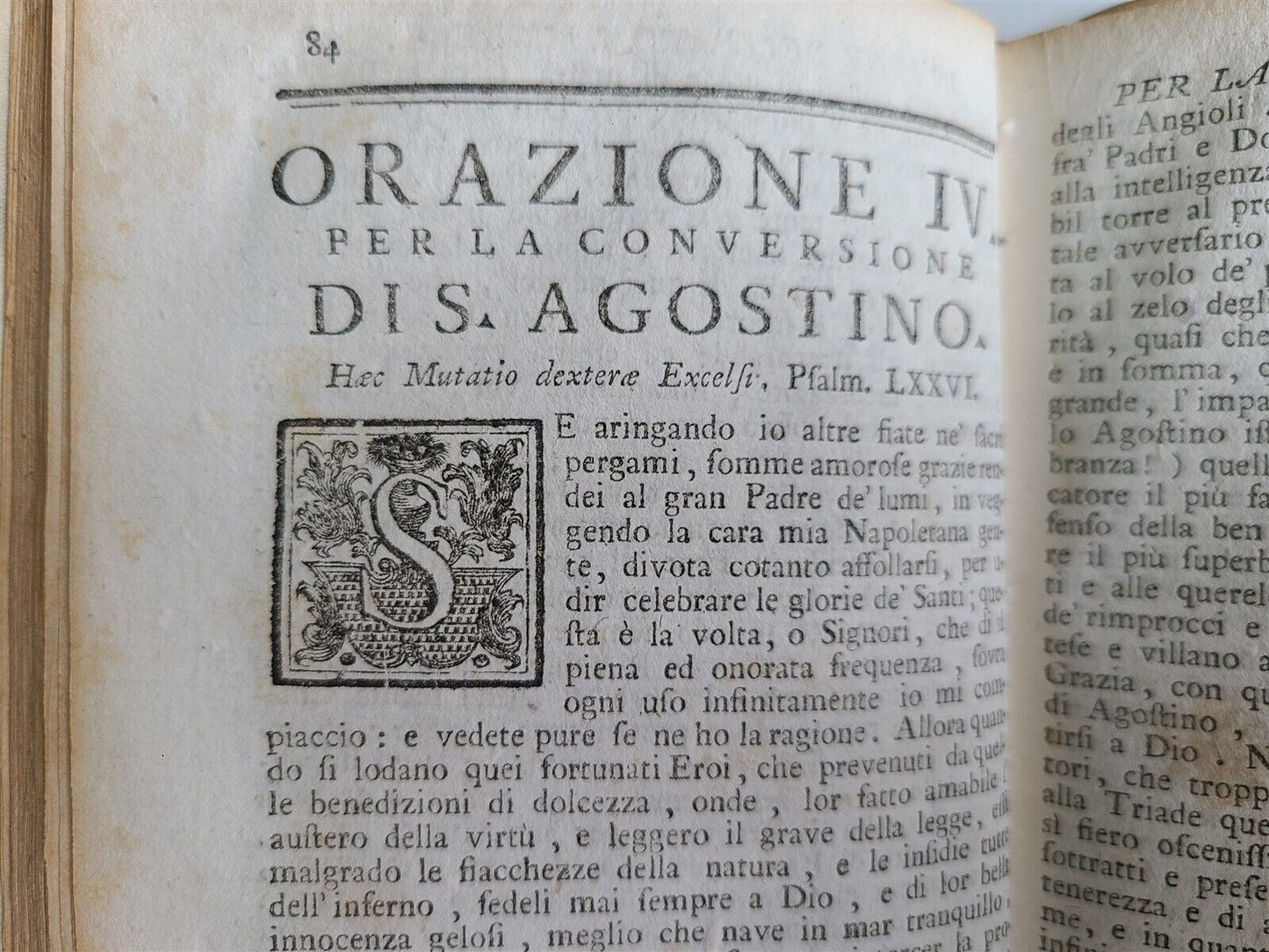 1773 ORAZIONI SACRE CAPPUCCINO BERNARDO MARIA GIACCO antique 2 vellum volumes