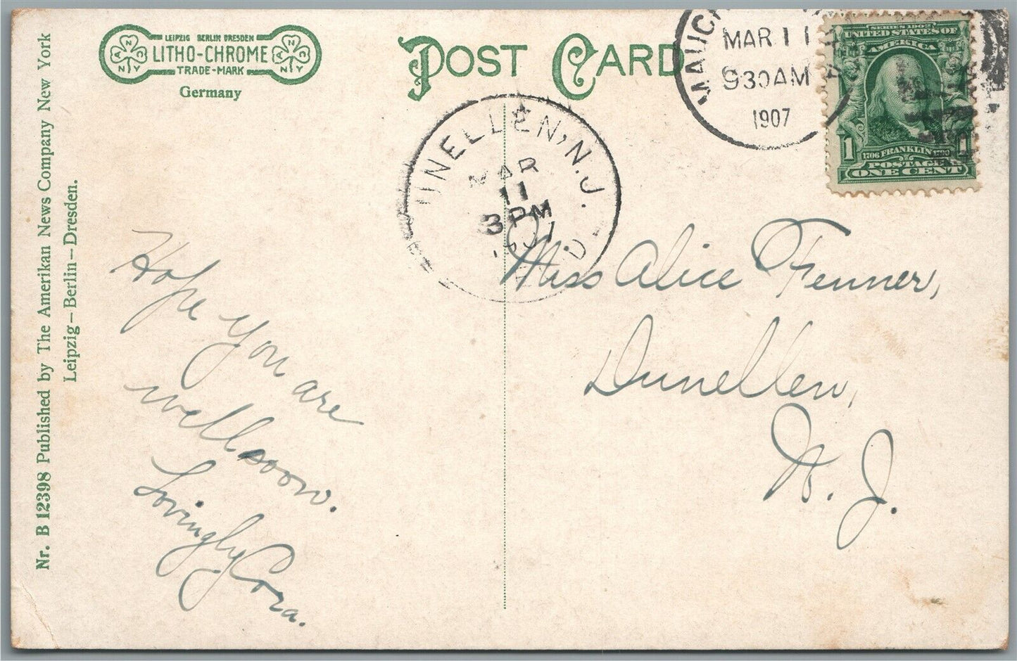 PHILADELPHIA PA MAUCH CHUNK SUSQUEHANNA STREET ANTIQUE POSTCARD