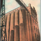 ST.LOUIS MO GRAIN STORAGE ELEVATORS BUDWEISER BEER ADVERTISING ANTIQUE POSTCARD
