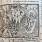 1602 BIBLE in LATIN ILLUSTRATED w/ MAP & NUMEROUS WOODCUTS antique