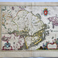 1640 SWEDEN UPPSALA STOCKHOLM MAP by WILLEM BLAEU antique AUTHENTIC hand colored