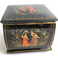 RUSSIAN PALEKH SCHOOL 5 SIDED VINTAGE LACQUER BOX ARTIST SIGNED