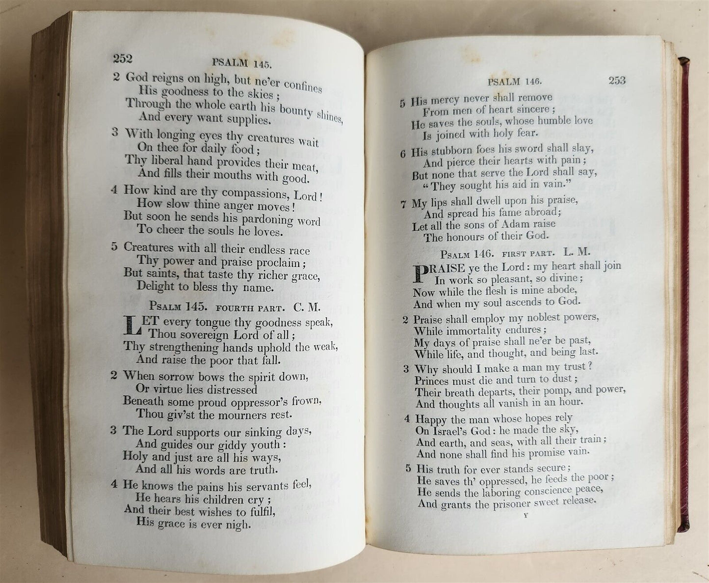 1843 PSALMS & HYMNS in PREBYTERIAN CHURCH in USA antique PHILADELPHIA