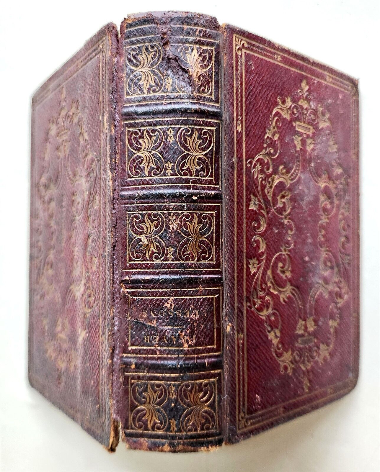 1845 BOOK of COMMON PRAYER w/PSALTER antique PHILADELPHIA Americana FINE BINDING