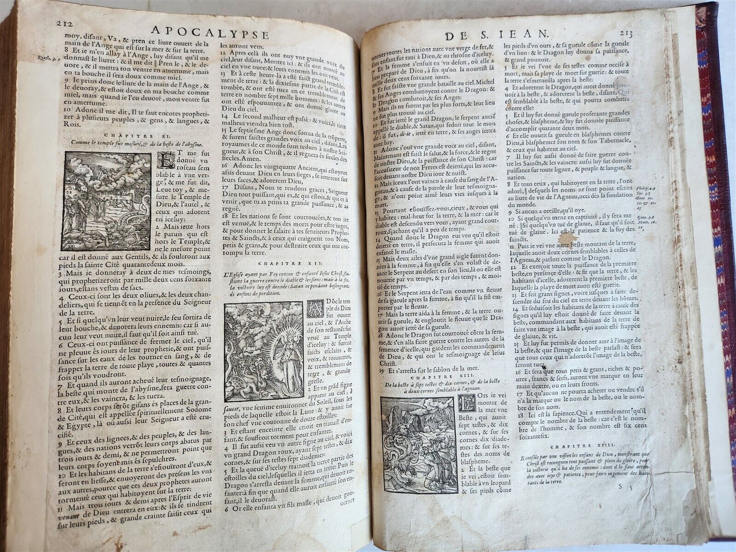 1578 BIBLE in FRENCH ILLUSTRATED antique MASSIVE FOLIO 16th CENTURY