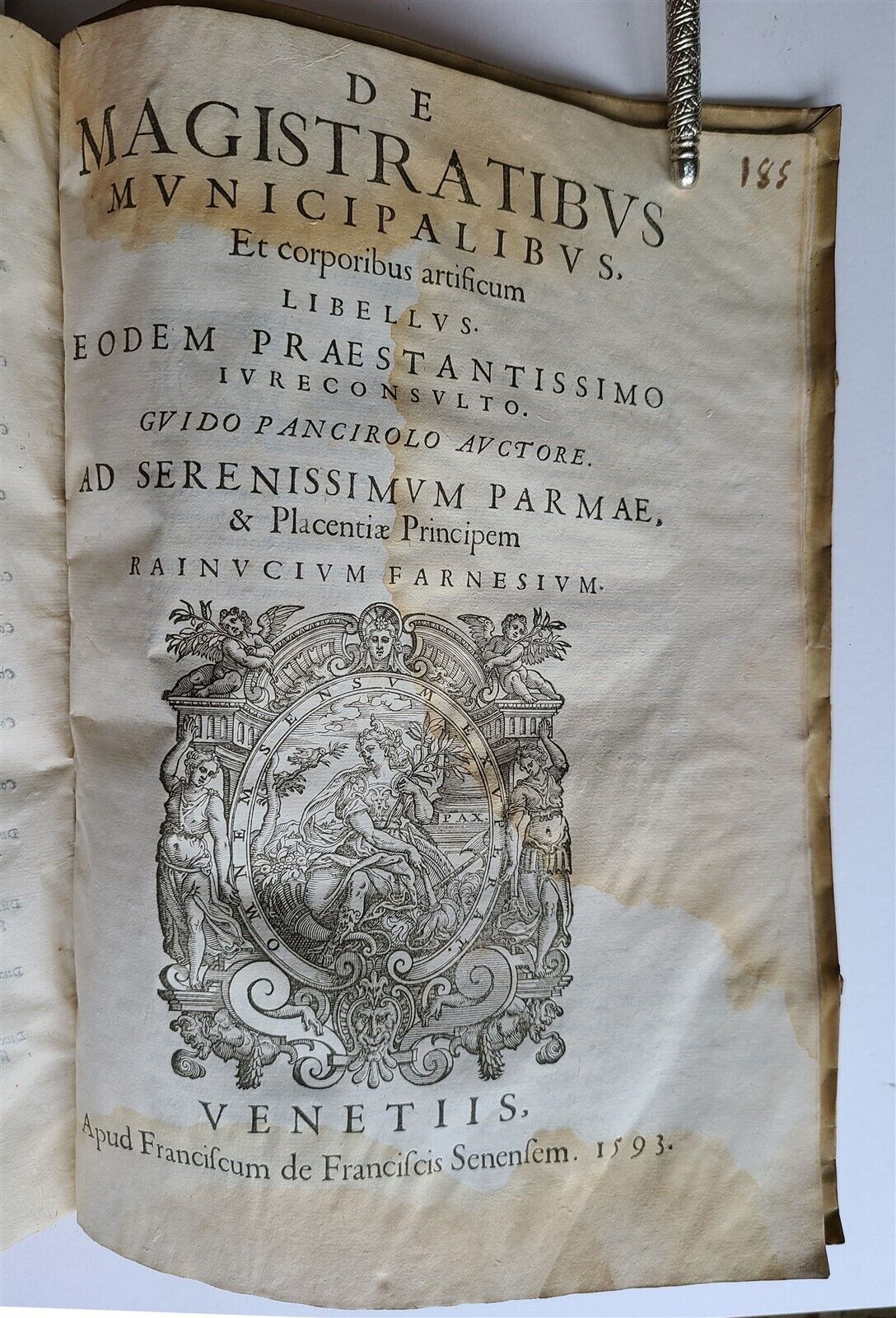 1593 NOTITIA UTRAQUE by Guido PANCIROLI FULLY ILLUSTRATED antique VELLUM 16th C.