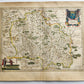1640 MAP of Bourbonnais FRANCE by WILLEM BLAEU antique AUTHENTIC hand colored