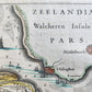 1640 EAST FLANDERS BELGIUM MAP by WILLEM BLAEU antique AUTHENTIC hand colored