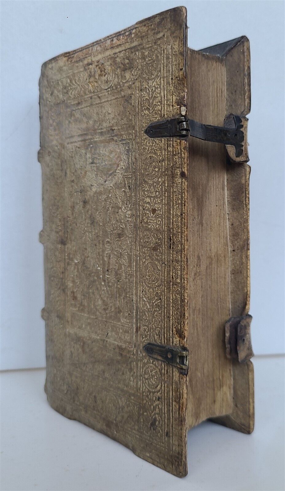 1575 APOCALYPSE COMMENTARY by D. Chytraeus ILLUSTRATED antique pigskin BINDING