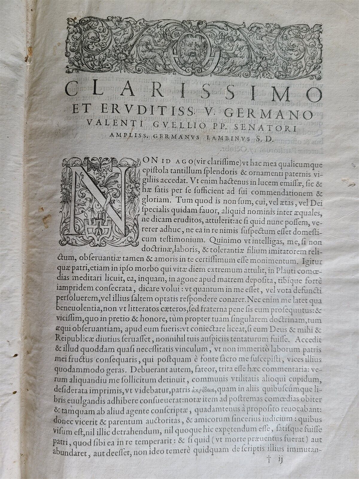 1577 PLATO COMEDIES antique 16th CENTURY FOLIO M. Accius Plautus