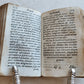 1633 AWESOME VELLUM BINDING antique PRAXIS MEDITANDI MYSTERIA Size 2.5 by 4"