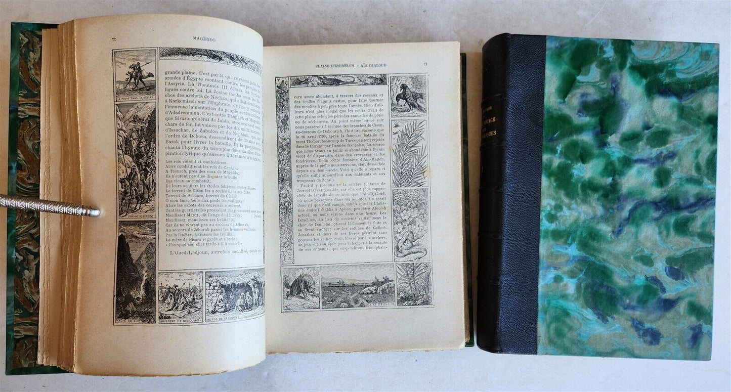 1889 NOTRE VOYAGE AUX PAYS BIBLIQUES 2v antique ASIA MINOR SYRIA EGYPT PALESTINE