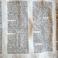 TORAH SCROLL FRAGMENT MANUSCRIPT on VELLUM antique BIBLE EXODUS 21:28-34:35