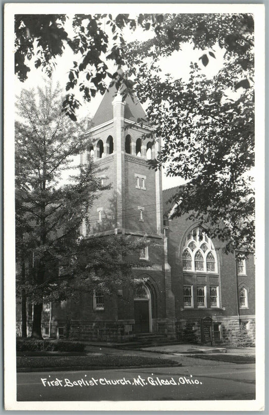 MT.GILEDD OH BAPTIST CHURCH VINTAGE REAL PHOTO POSTCARD RPPC