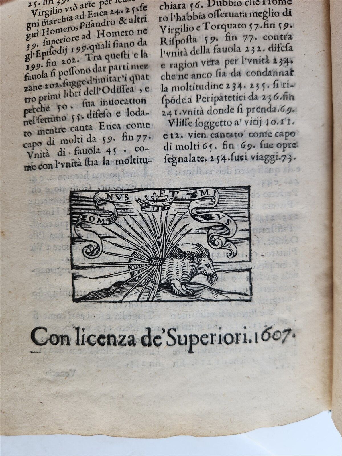 1607 COMPARATIONE DI HOMERO VIRGILIO e TORQUATO by PAOLO BENI antique