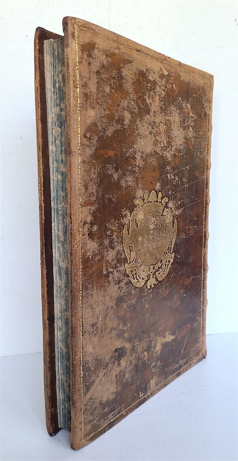 1654 GERMAN HISTORY & GEOGRAPHY of SWABIA antique Adam Gottlob von Moltke crest