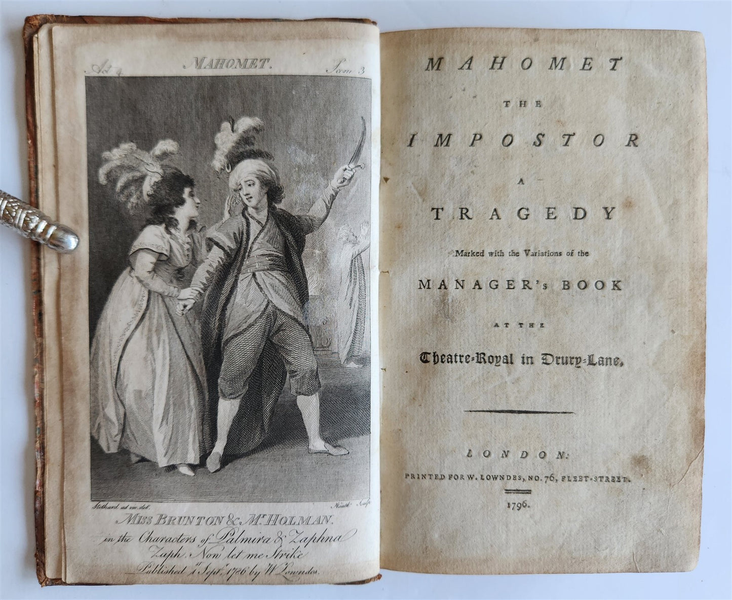 1796 MAHOMET the IMPOSTOR A TRAGEDY antique in ENGLISH
