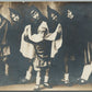 DRESSED KIDS FUNNY GROUP ANTIQUE REAL PHOTO POSTCARD RPPC
