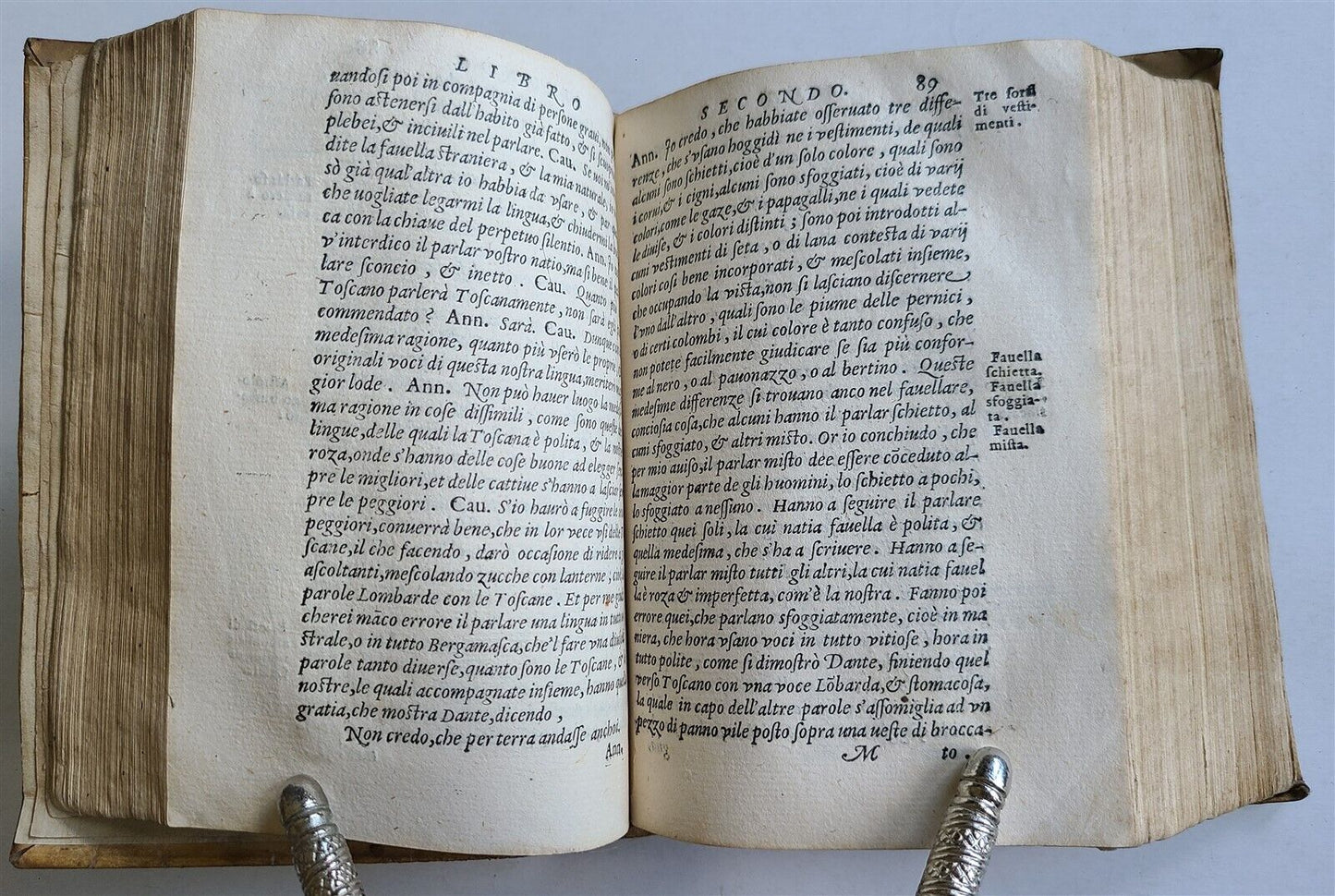 1590 LA CIVIL CONVERSATIONE DEL SIGNOR STEFANO GUAZZO antique VELLUM 16th CENT.