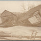 EAST AKRON OH FLOOD DAMAGE SCENE ANTIQUE REAL PHOTO POSTCARD RPPC