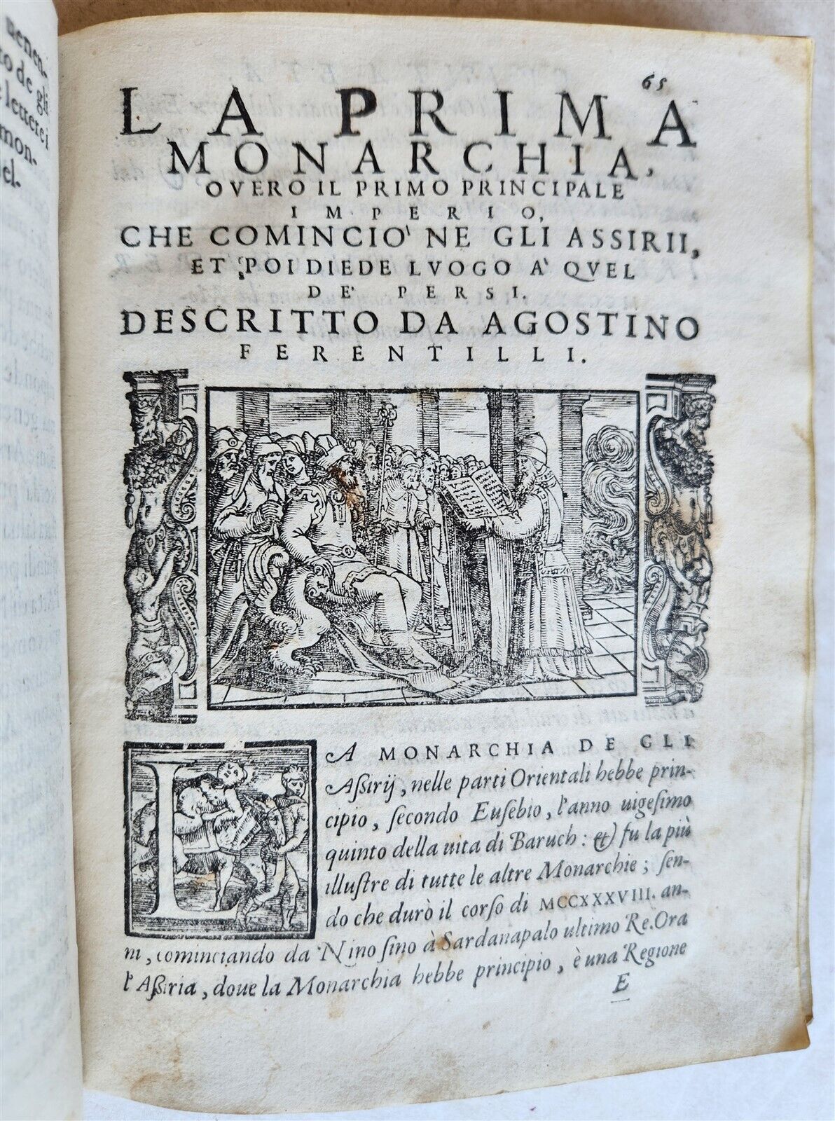 1574 ILLUSTRATED HISTORY of EMPIRES KINGDOMS & NATIONS antique VELLUM in Italian