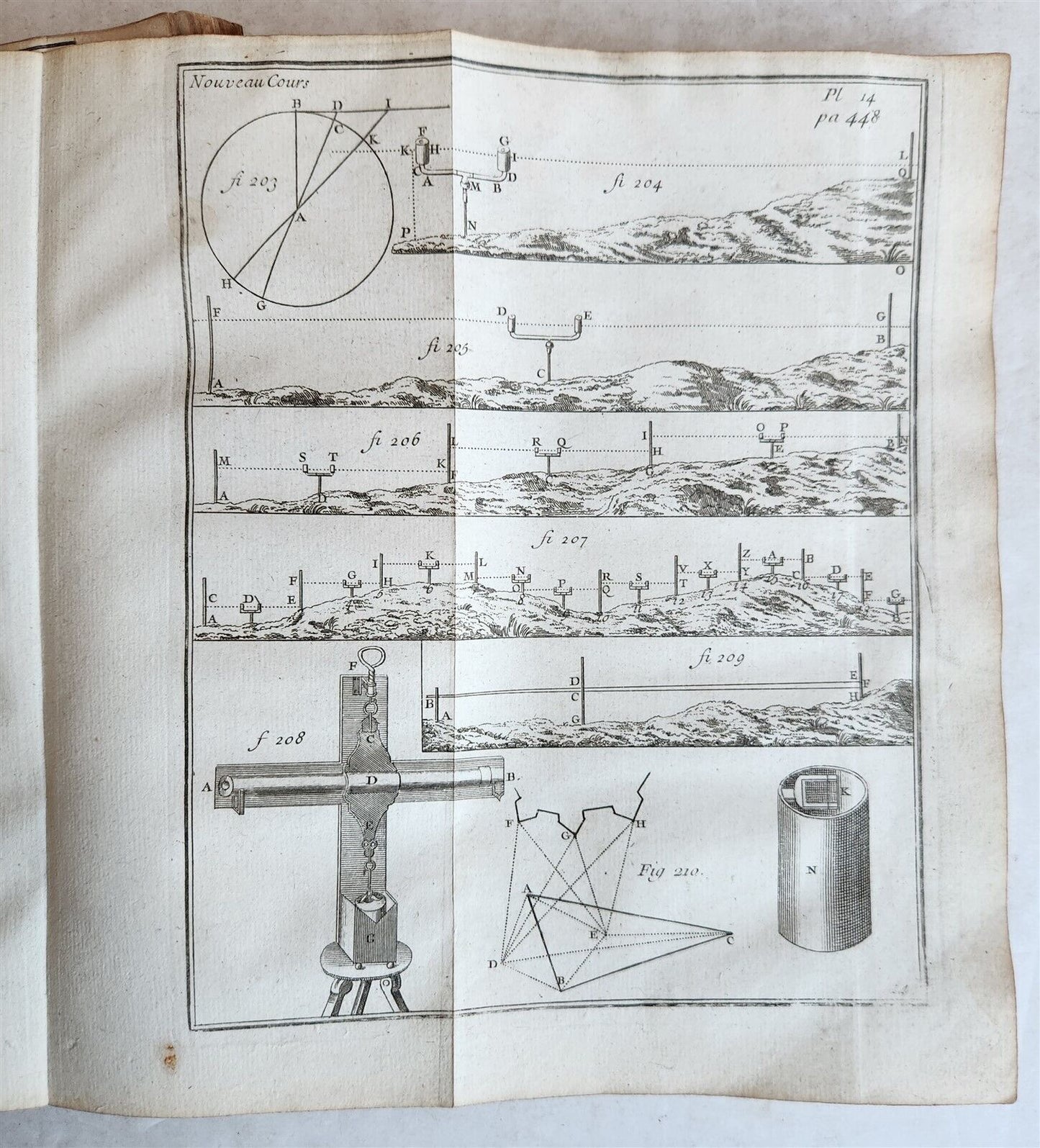 1757 ILLUSTRATED APPLIED MATHEMATICS for ARTILLERY CADETS & ENGINEERS antique