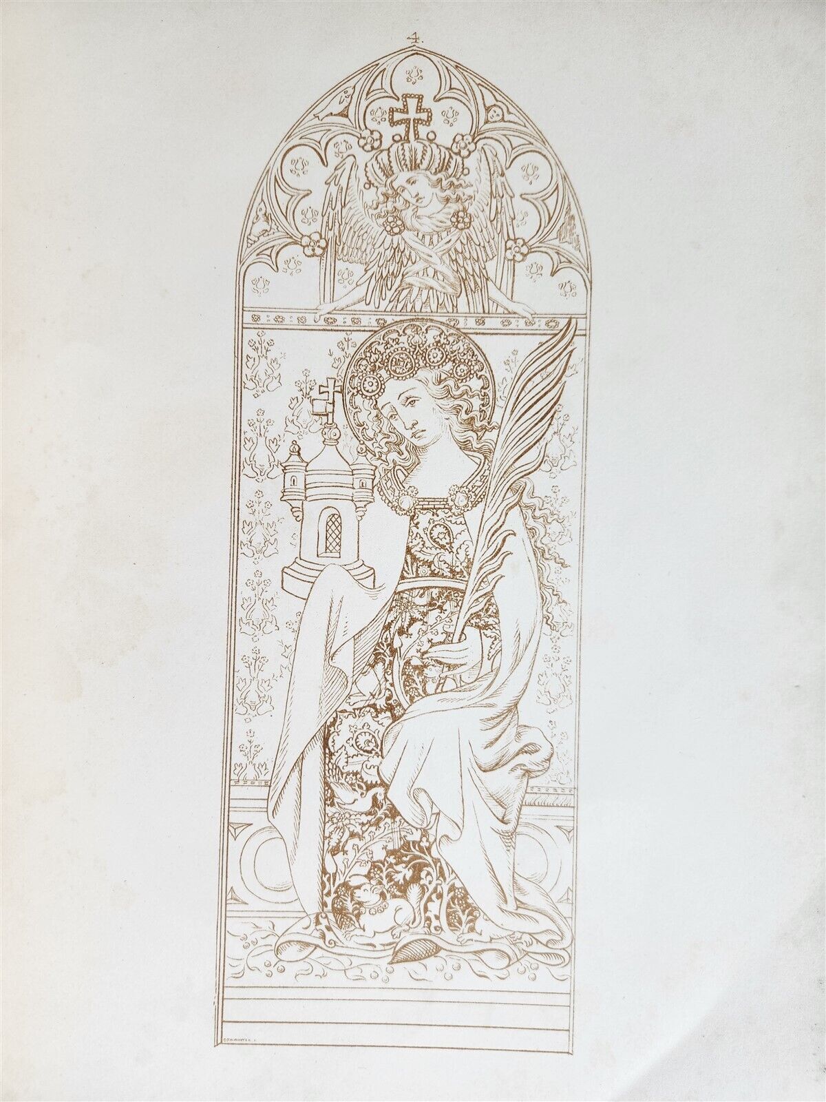 1867 ILLUSTRATIONS of the ROOD SCREEN in RANWORTH antique ILLUSTRATED FOLIO