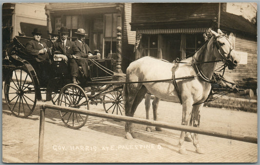 E.PALESTINE OH GOVERNOR HARRIS ANTIQUE REAL PHOTO POSTCARD RPPC