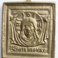 RUSSIAN SMALL BRONZE TRAVELER'S ICON of VERNICLE 19h CENTURY antique