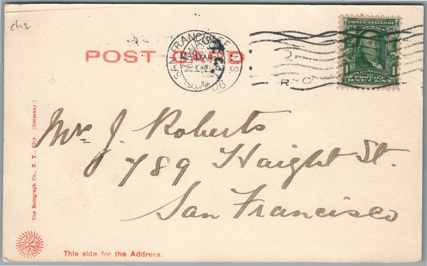 SAGINAW MI GENESSEE STREET ANTIQUE POSTCARD